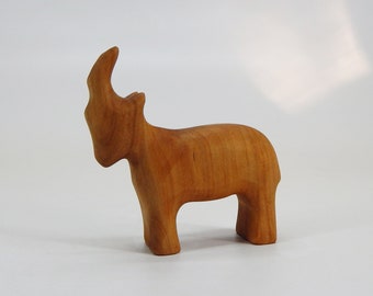 Wood Goat toy Waldorf animal Wooden Sculpture Figurine Gifts Eco Friendly Natural