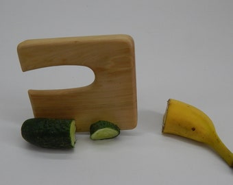 BOOM Cuchillo seguro Eco Cortador de madera Jefe de niños Cuchillo de madera Waldorf Materiales del picador Montessori Fruta vegetal para niños Juguete de cocina