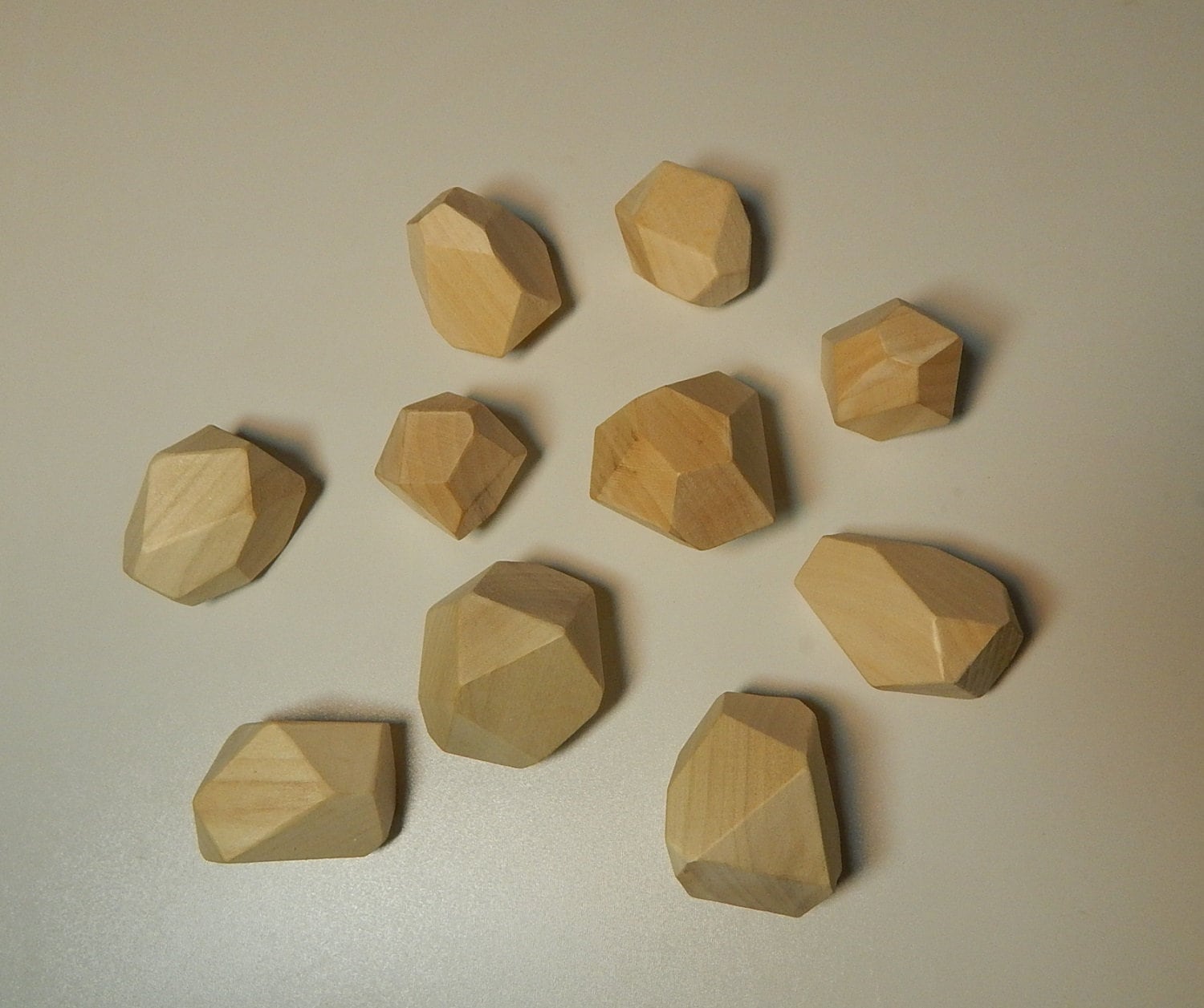 Geometric Wooden Building Blocks Toy Balancing Game Natural Etsy UK