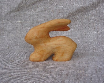 Wood Rabbit toy Waldorf animal Bunny Wooden Sculpture Figurine Waldorf Toys Wooden Gifts Eco Friendly Wood toys Natural Wooden Toy