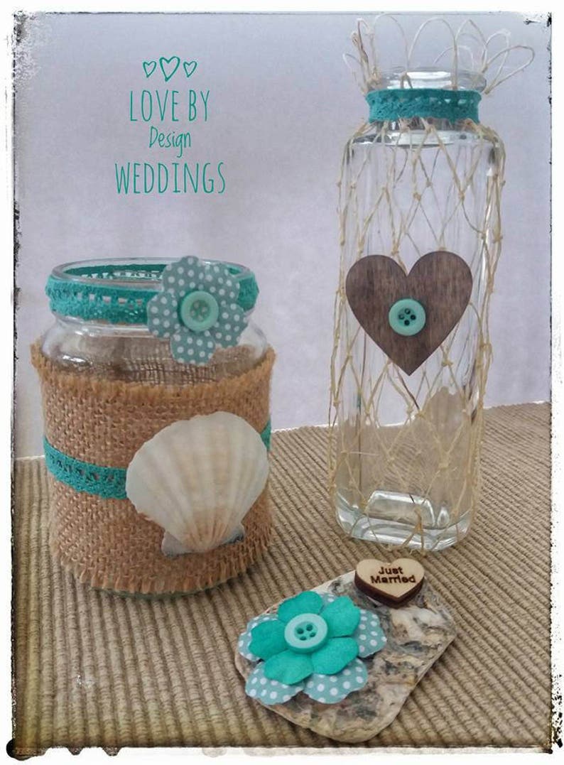 Handmade Beach Themed Wedding Decorations Centrepieces Etsy