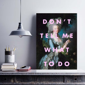 16x20 Feminist Art Print Don't Tell Me What to Do Pink - Etsy