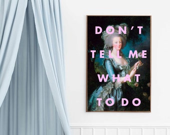 FEMINIST Wall Art Don't Tell Me What to Do Marie | Etsy