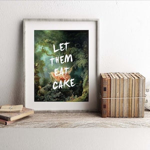 Marie Antoinette Art Print: Let Them Eat Cake, Pink Wall Art
