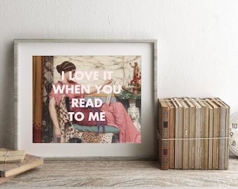 MAGNETIC FIELDS Art Print, Song Lyrics Print, Book Of Love, I Love It When You Read to Me, 8x10 Print, Stephen Merritt, Living Room Decor