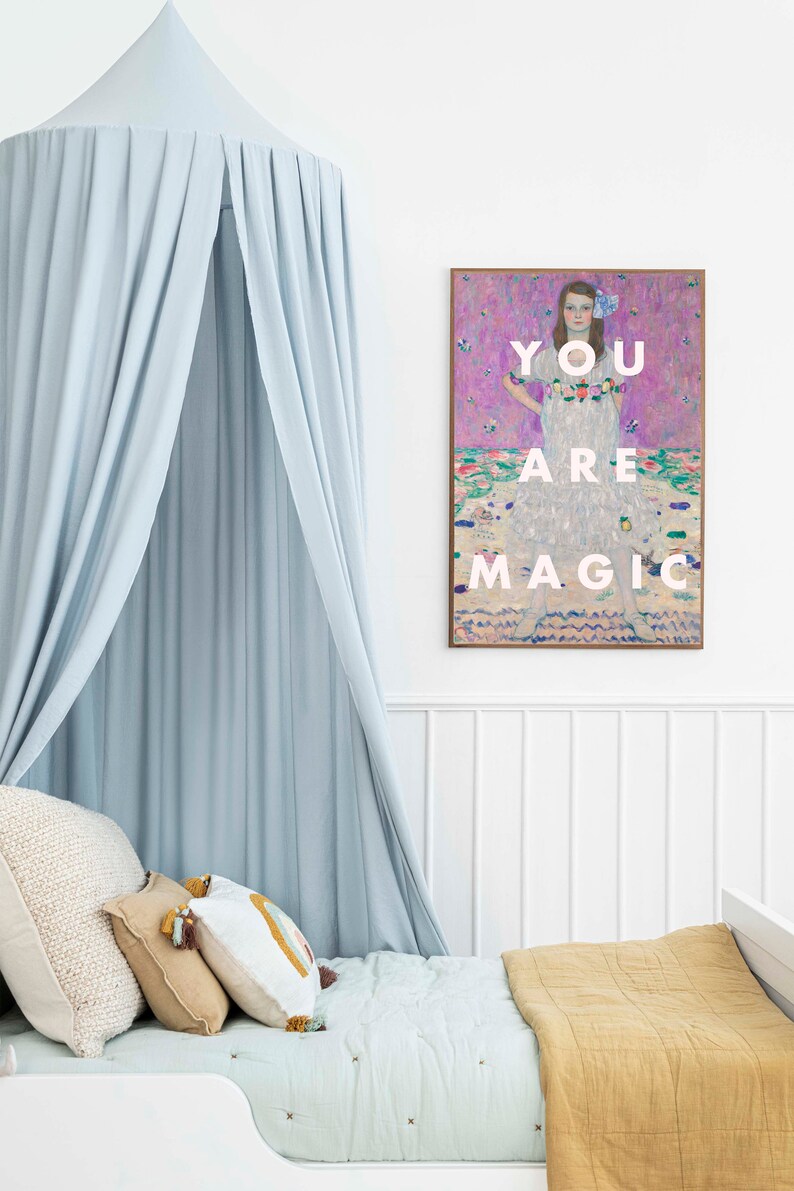 PINK Bedroom Wall Art Art Print Girl Gift Gustav Klimt You Etsy UK