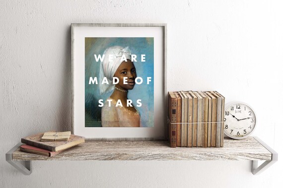 We Are Made of Stars Portrait Painting Print Feminist Art | Etsy