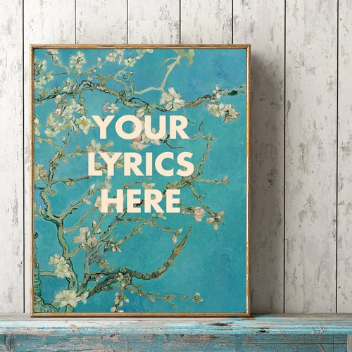 CUSTOM QUOTE PRINT, Custom Wall Art, Song Lyrics, 8x10 Art, Custom Poster, Large Wall Art, Custom Lyrics, Home Decor, Personalised Gift