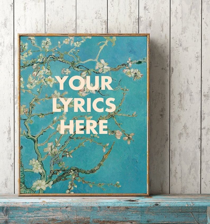 CUSTOM QUOTE PRINT Custom Wall Art Song Lyrics 8x10 Art Etsy