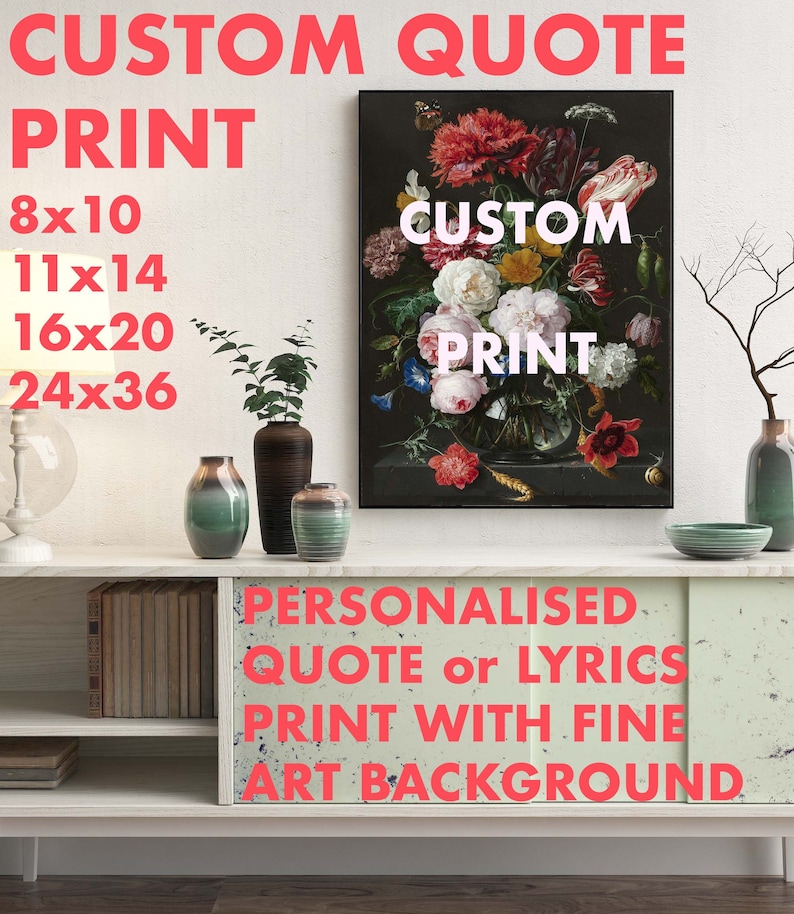 Custom Wall Art Quote Print DIGITAL DOWNLOAD Personalised Etsy