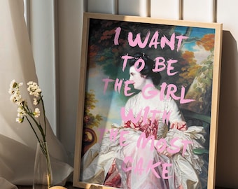 Hole Lyrics Art Print: Pink Feminist Wall Art