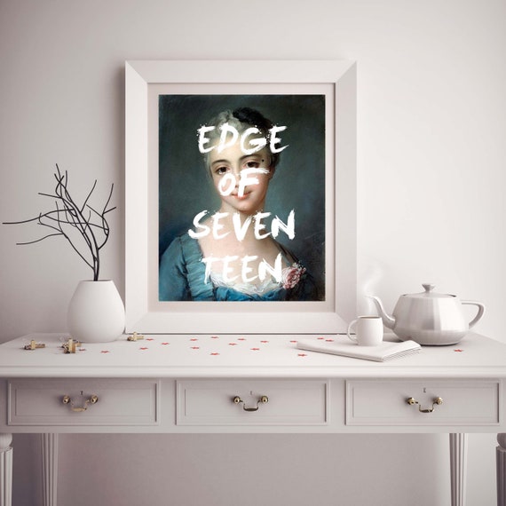 Stevie Nicks Edge of Seventeen Lyrics Unframed Print
