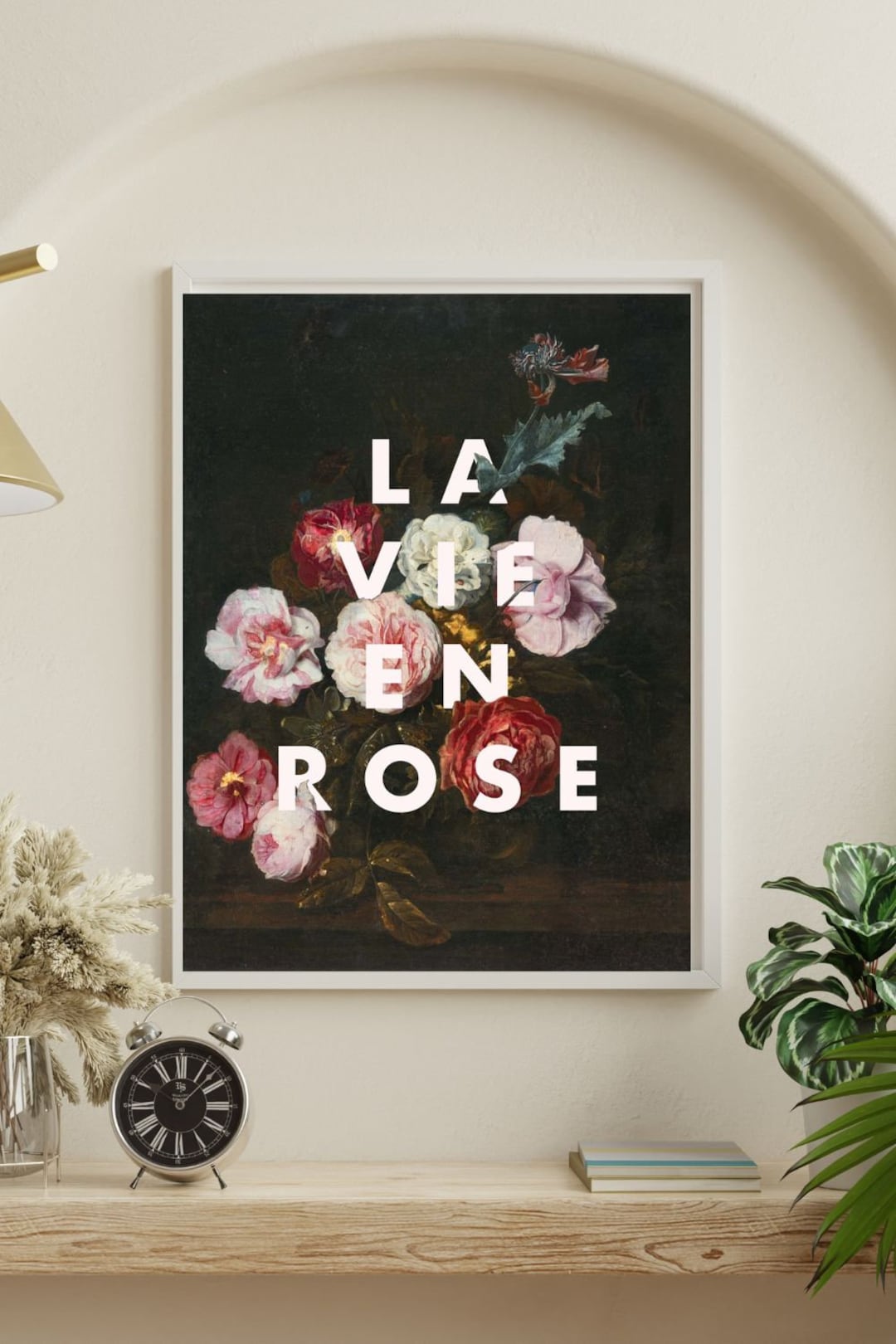 La Vie En Rose Floral Art Print Rose Bouquet Painting Still Etsy