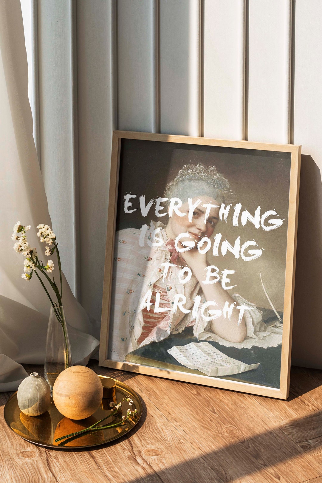 Everything is Going to Be Alright, Portrait Art, Painting Print