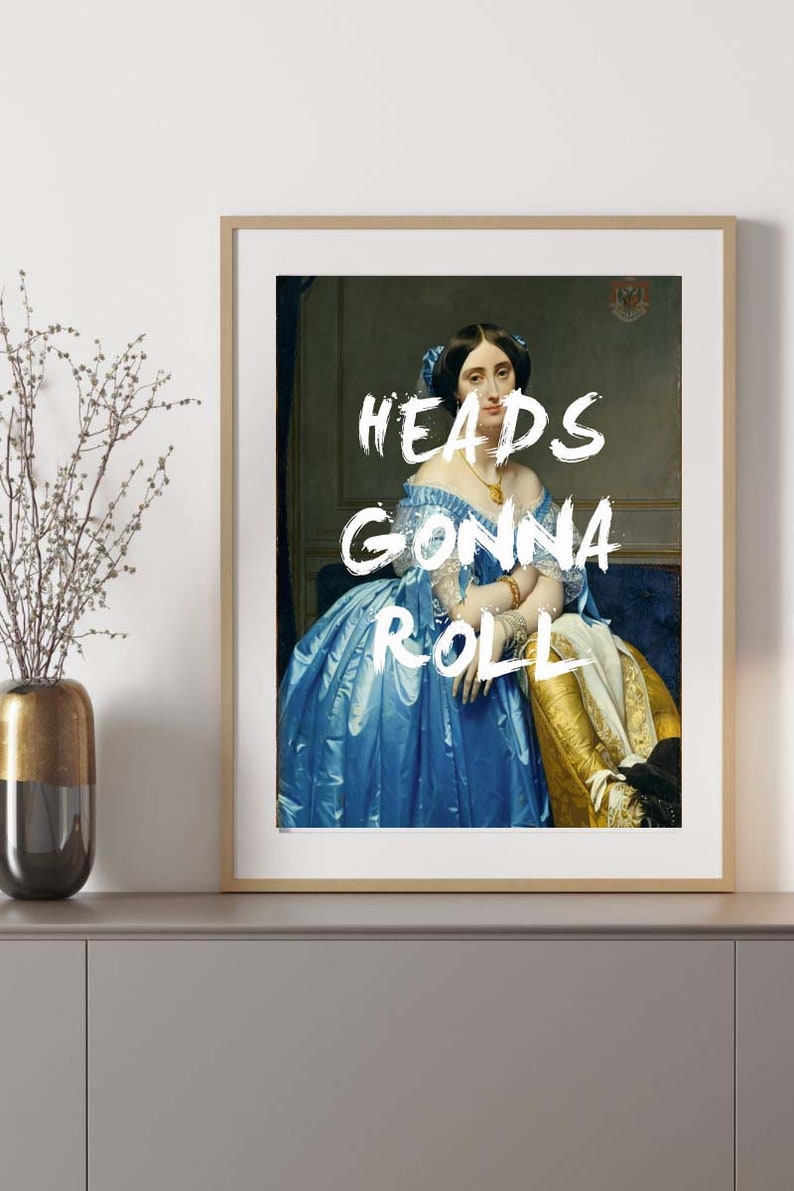 HEADS GONNA ROLL Art Print Feminist Print Painting Print Etsy UK