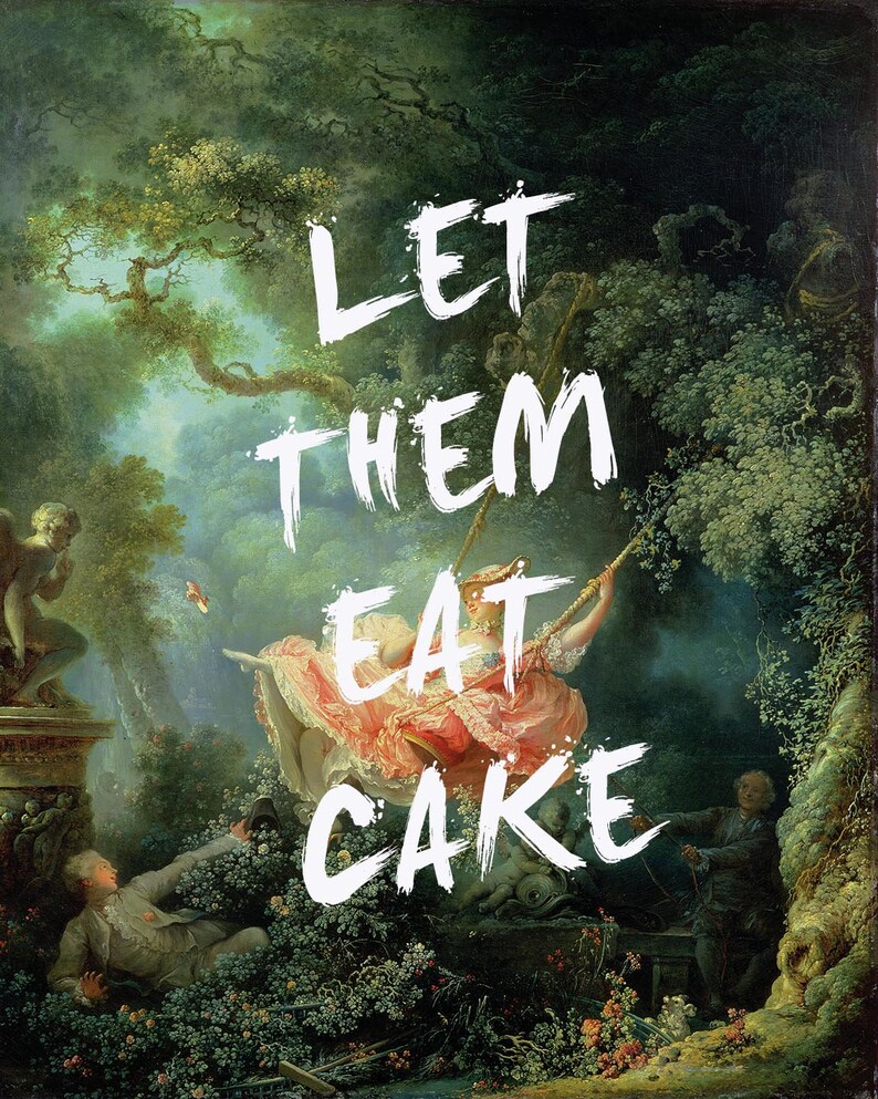 Let Them Eat Cake Art Print MARIE Art Word Art Etsy Denmark