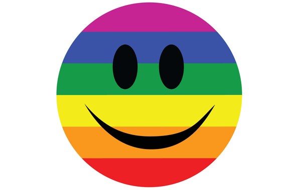 Orgullo Gay Bandera 8/" Pre-Corte Redondo Pastel Topper Premium Calidad Azúcar Glaseado Hoja