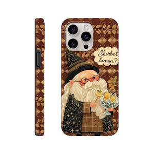 Étui de téléphone mignon et kawaii, enchanté et sorcier lunatique, aventure voyage magique, étui pour les amateurs de fantastique, étui robuste pour iPhone