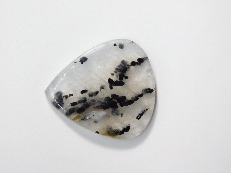 Top Quality! Natural Black Rutile Quartz Cabochons,Black rutile Gemstone Top quality handmade Black Rutile Loose Gemstone 46 Cts D-7714