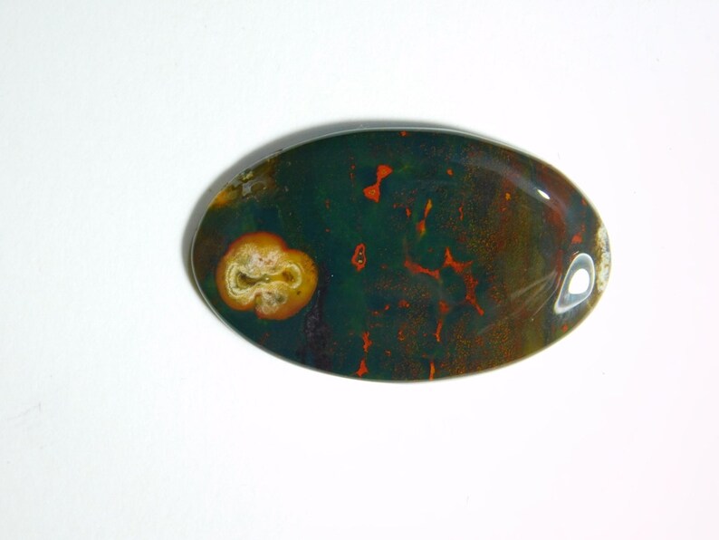 D-7574 100/% Natural Blood Stone Cabochon Top Quality Designer Gemstone Hand Polish Jewelry making Loose Stone For Pendant 22 Cts