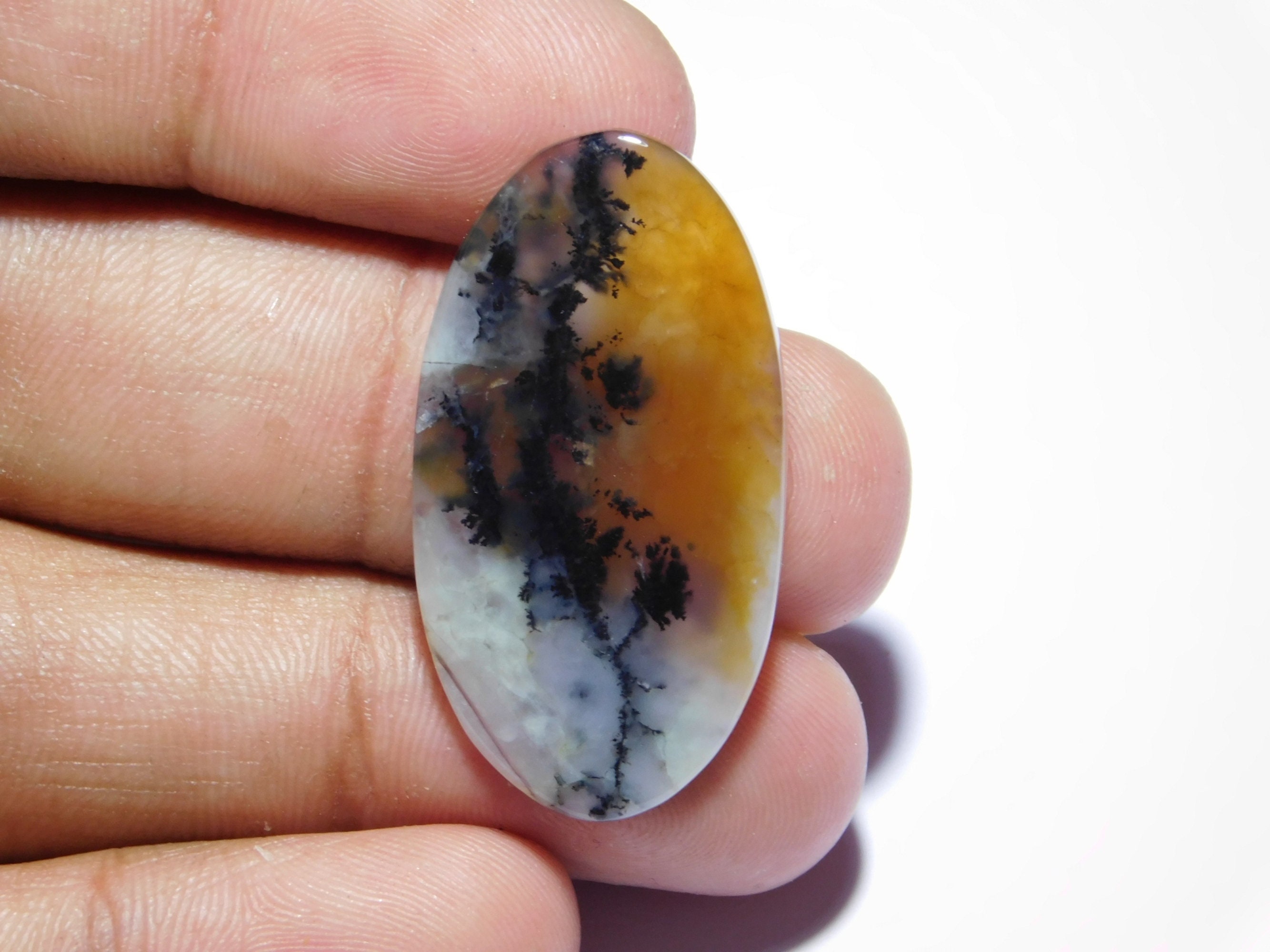 Glorious Natural Dendrite Cabochon Gemstone