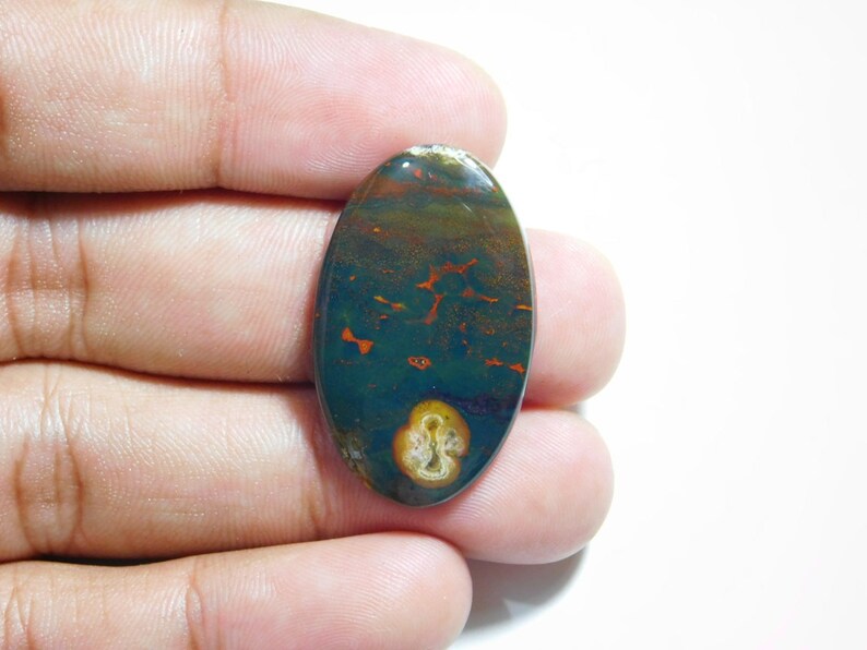 D-7574 100/% Natural Blood Stone Cabochon Top Quality Designer Gemstone Hand Polish Jewelry making Loose Stone For Pendant 22 Cts