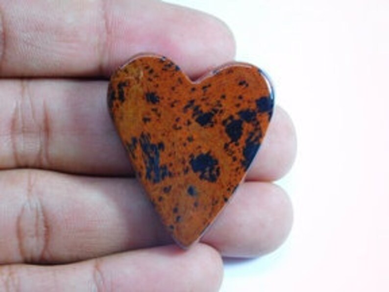 Amazing Natural Mahogany Obsidian Cabochon 61 Cts Semi Precious Stone For Jewelry D-7846 AAA Quality Mahogany Obsidian Loose Gemstone