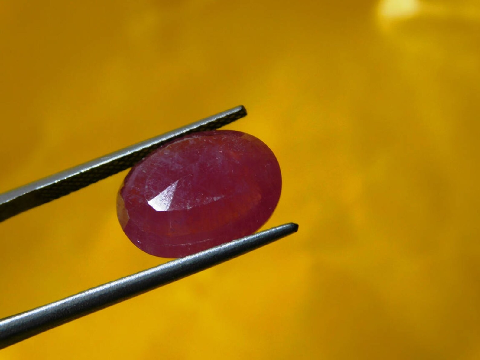 Natural Glass Filled Ruby Faceted Loose Gemstone Ruby Gemstone Etsy