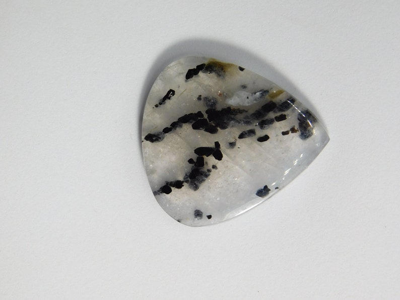 Top Quality! Natural Black Rutile Quartz Cabochons,Black rutile Gemstone Top quality handmade Black Rutile Loose Gemstone 46 Cts D-7714