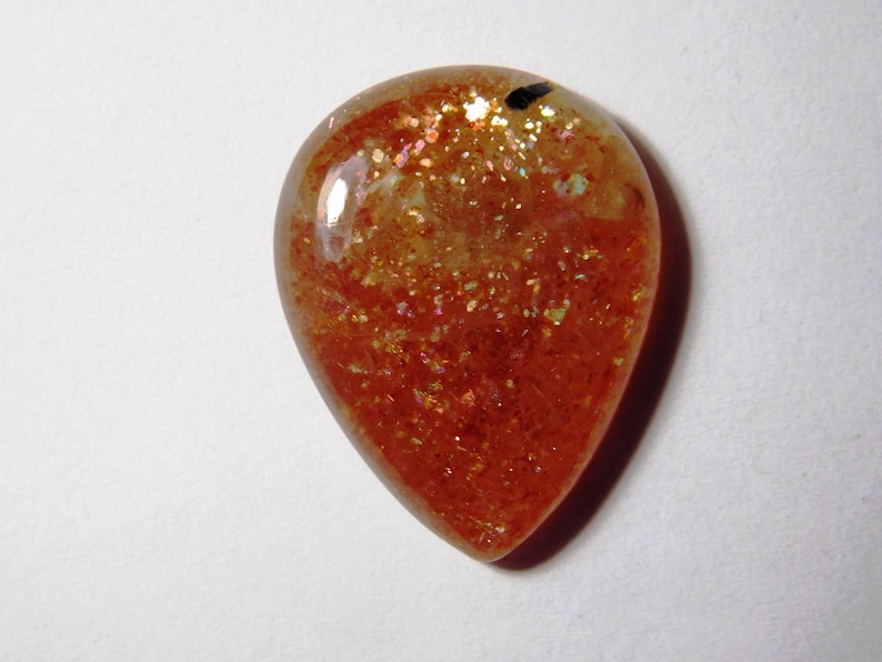 D-4932 9 Pcs Top Quality Natural Loose Sunstone Cabochons Tear Drop Sunstone Glorious Natural Handmade Rainbow Sunstone For jewelry 52 Cts