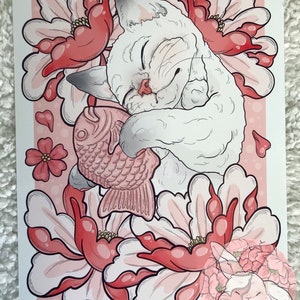 Taiyaki Cat Art Print