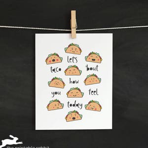 Elementary School Classroom Printable Taco Poster Instant Download Guidance Counselor Office Child Psychologist Wall Art Therapist Decor