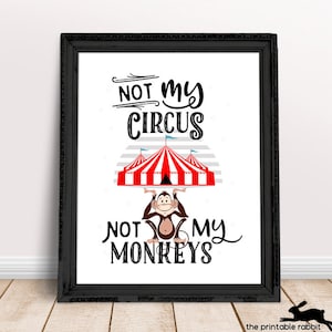 No es mi circo no mis monos cita imprimible gran pared arte instantánea descarga polaca Proverbio divertido cartel no es mi problema decir impresión JPEG