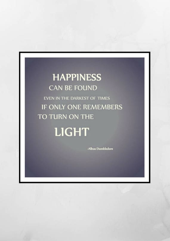 Harry Potter Citation Bonheur Peut Etre Trouve Albus Etsy