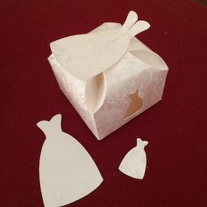Bridal Gown Favor Box for Silhouette, Cricut and other die cutters that take svg files