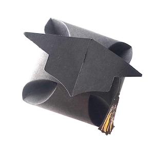 Digital fil för examensmössa, kronbladsgodis, presentask för silhuett, Cricut och .svg-skärmaskiner