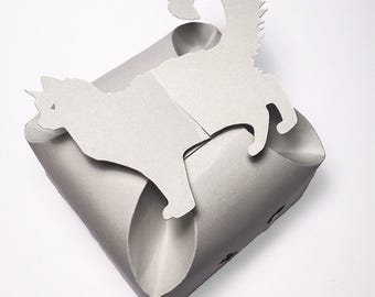 Caja de regalo Kitty 2 para Silhouette, Cricut y otras troqueladoras que aceptan archivos SVG