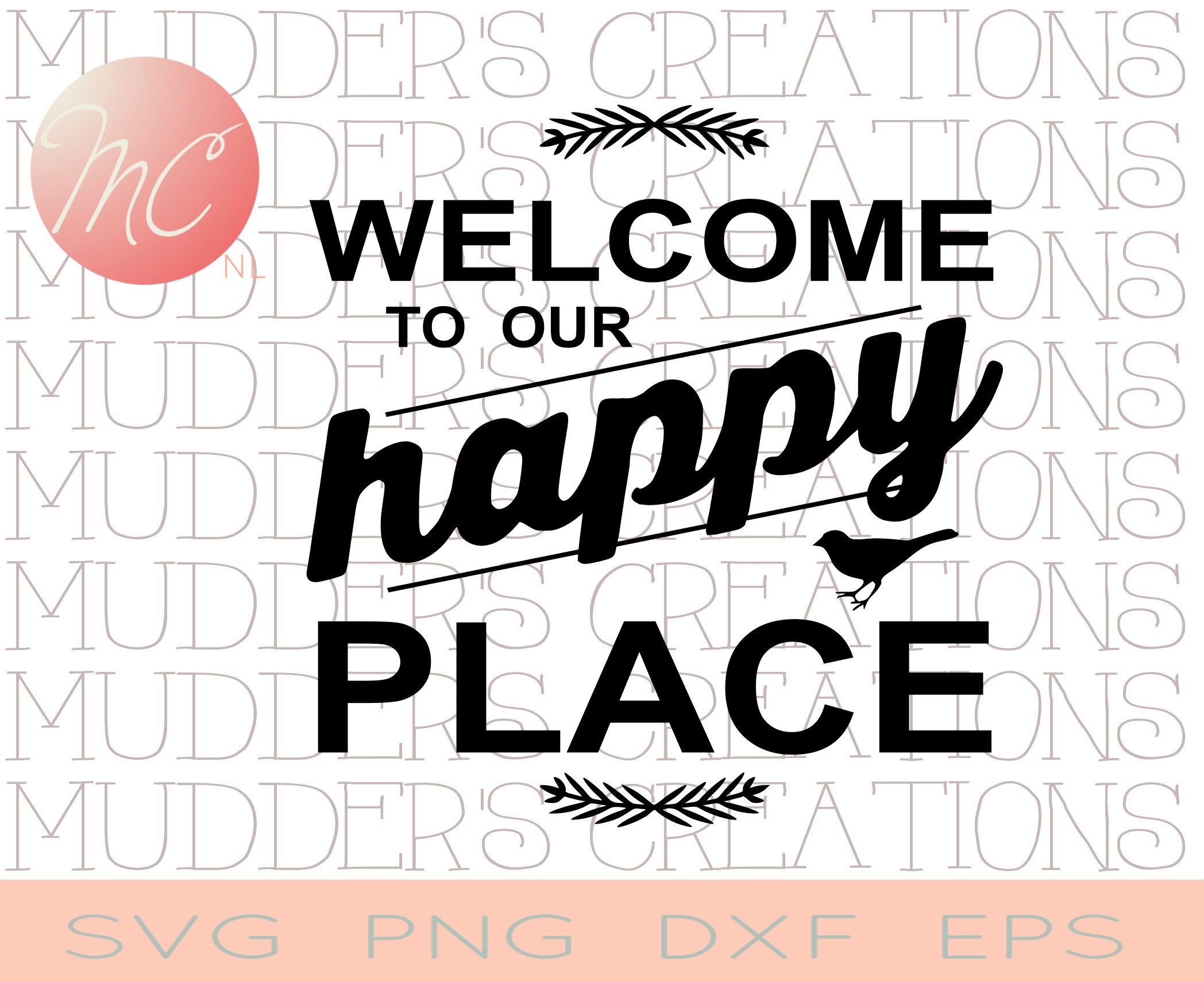 to our happy place svg png dxf eps file for cricut and Etsy
