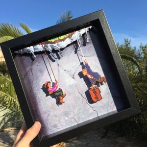 Monkey Island Shadow Box Art / Guybrush Threepwood and Elaine Marley in the cave