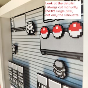 Pokemon 3D Shadow Box / Nintendo Pixel Art Every journey begins with a choice image 6