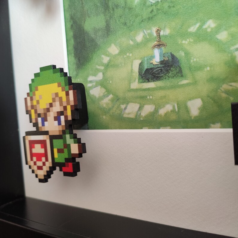 Legend of Zelda Shadow Box Zelda Home Decor With Link and Etsy