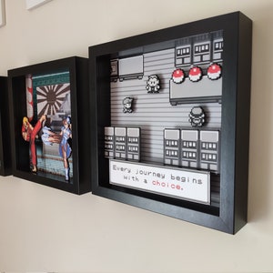 Pokemon 3D Shadow Box / Nintendo Pixel Art Every journey begins with a choice image 10