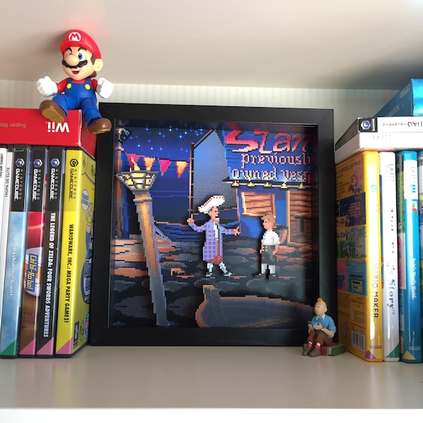 Monkey Island Diorama 3D | Guybrush and Stan Shadow Box