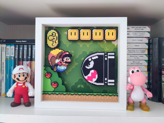 Super Mario Bros 3 Nintendo NES 3D Cube Handmade Diorama Shadowbox