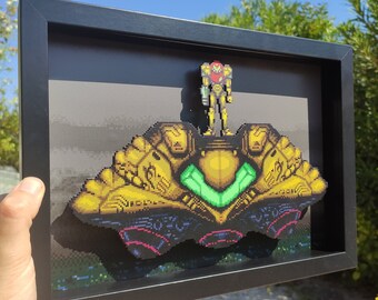 LAST UNIT! Metroid Art Shadow Box 3D Diorama