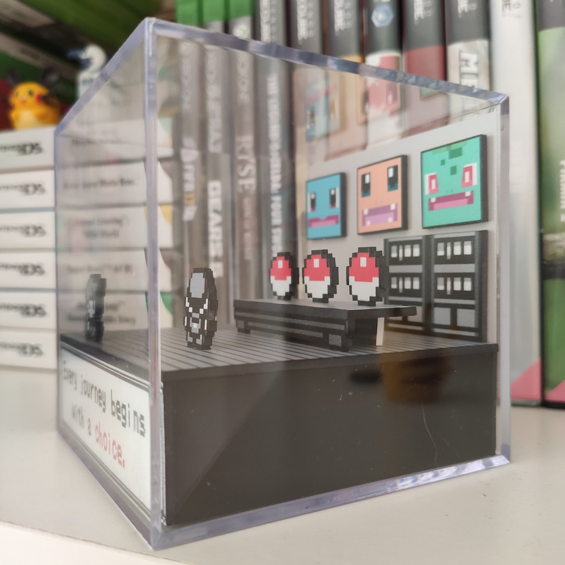 Pokemon Choose Red Blue Pokeballs Diorama Miniature Cube - Etsy