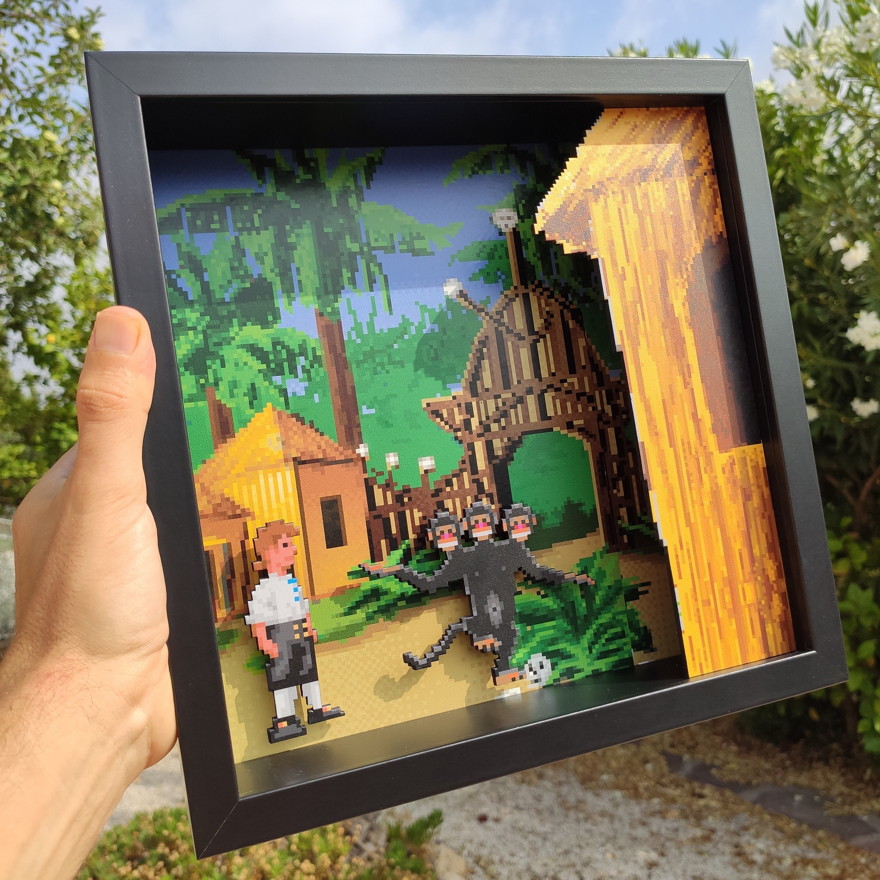 Monkey Island 3D Shadowbox Guybrush And Three headed Monkey Etsy monkey-island-3d-shadowbox-guybrush-and-three-headed-monkey-etsy