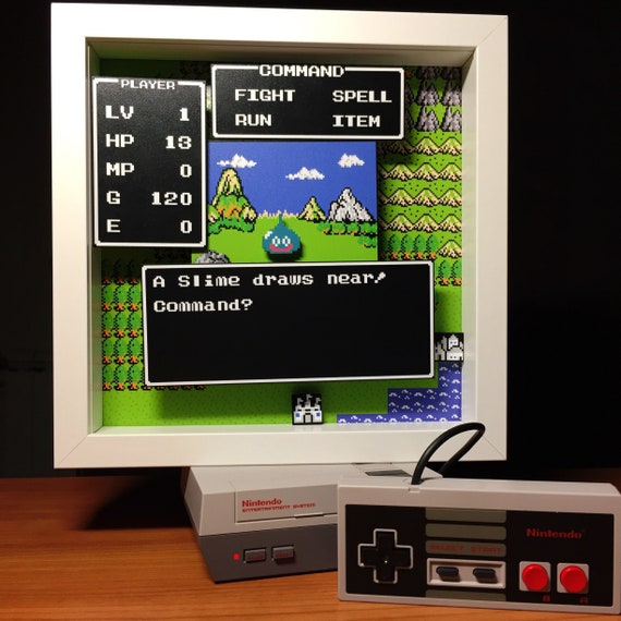 Dragon Quest Shadowbox Dragon Warrior Nes Shadow Box Art Etsy