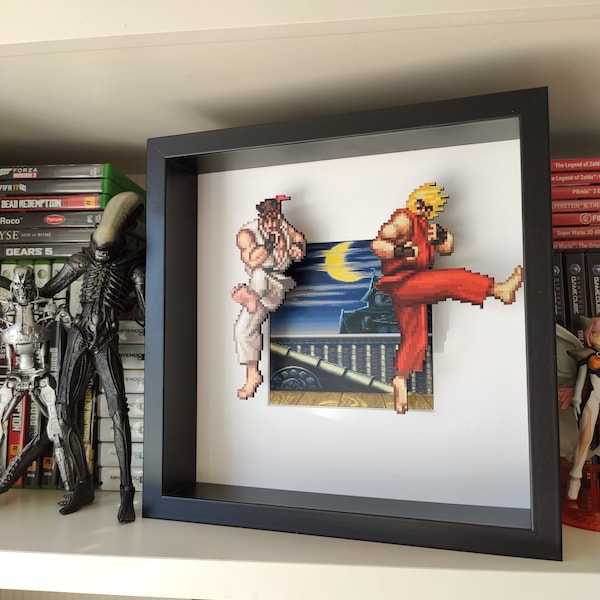 LAST UNIT! Ryu Ken Street Fighter Arcade Shadowbox