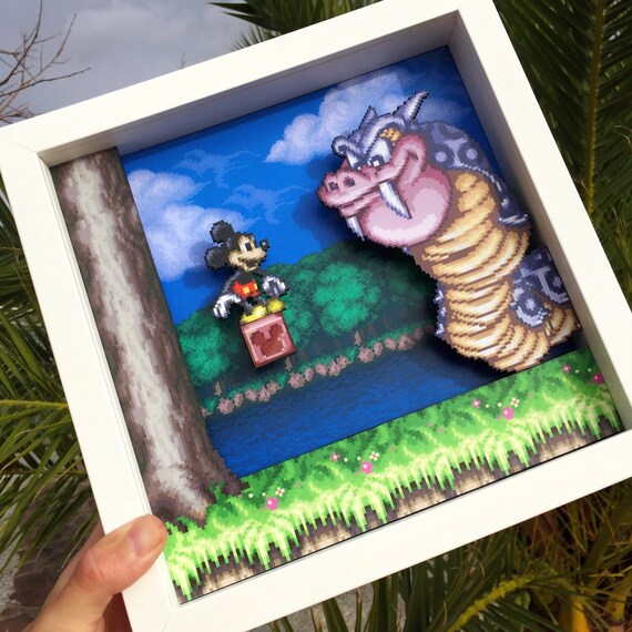 Mickey Mouse Magical Quest Shadow Box Art Disney Wall Art Etsy